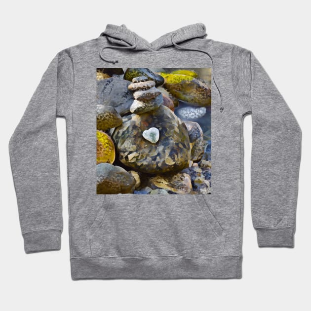 Heart of the stream Hoodie by Nfa Photo Art